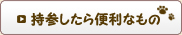 持参したら便利なもの